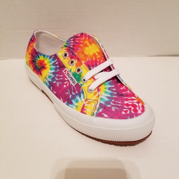 !! FLASH !! SALE SuperGa Tie-Dye Canvas Sneakers - Picture 2 of 4